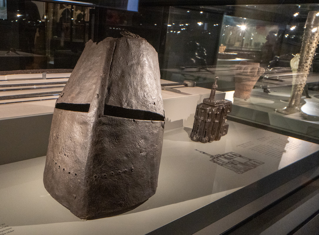 Prague: National Museum, Bucket helmet, Bohemia 14th c