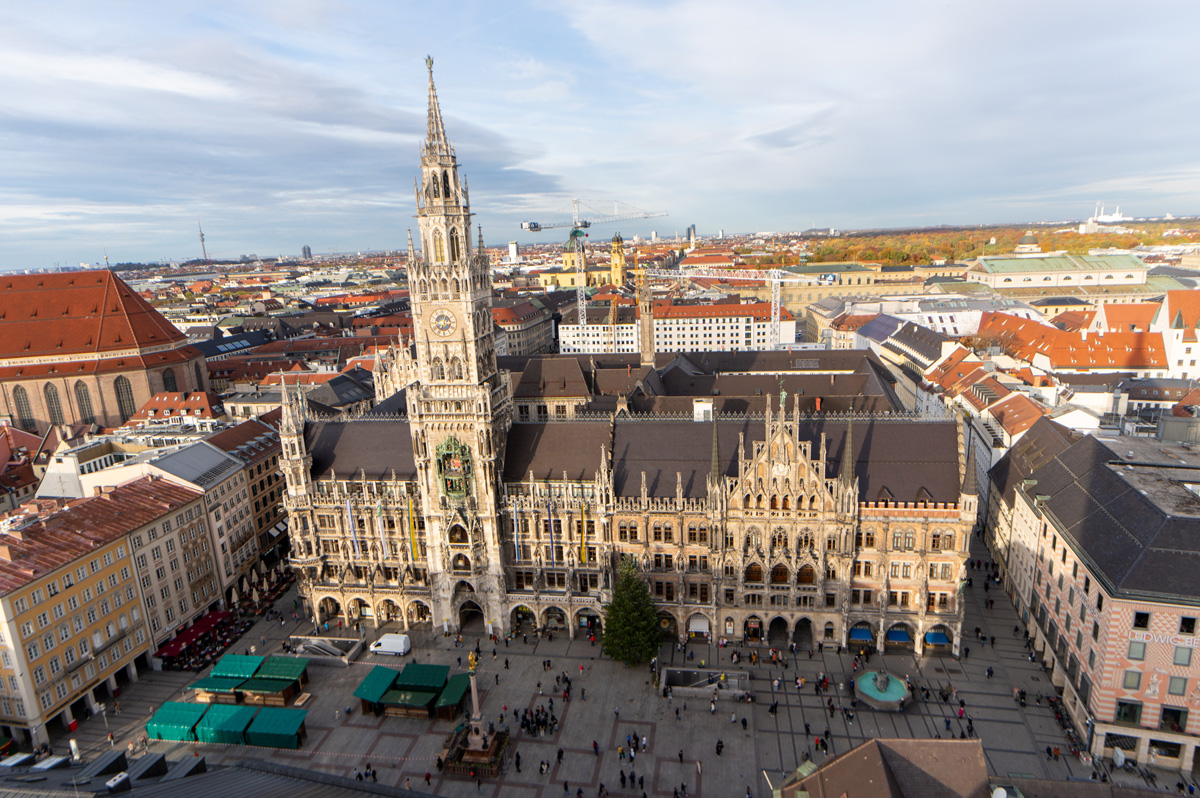 Munich, Neues Rathaus, from St Peter
