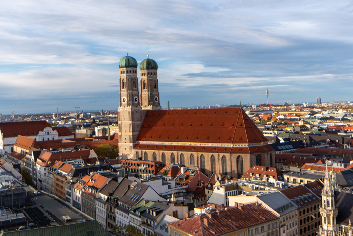 Munich, Frauenkirche from St Peter