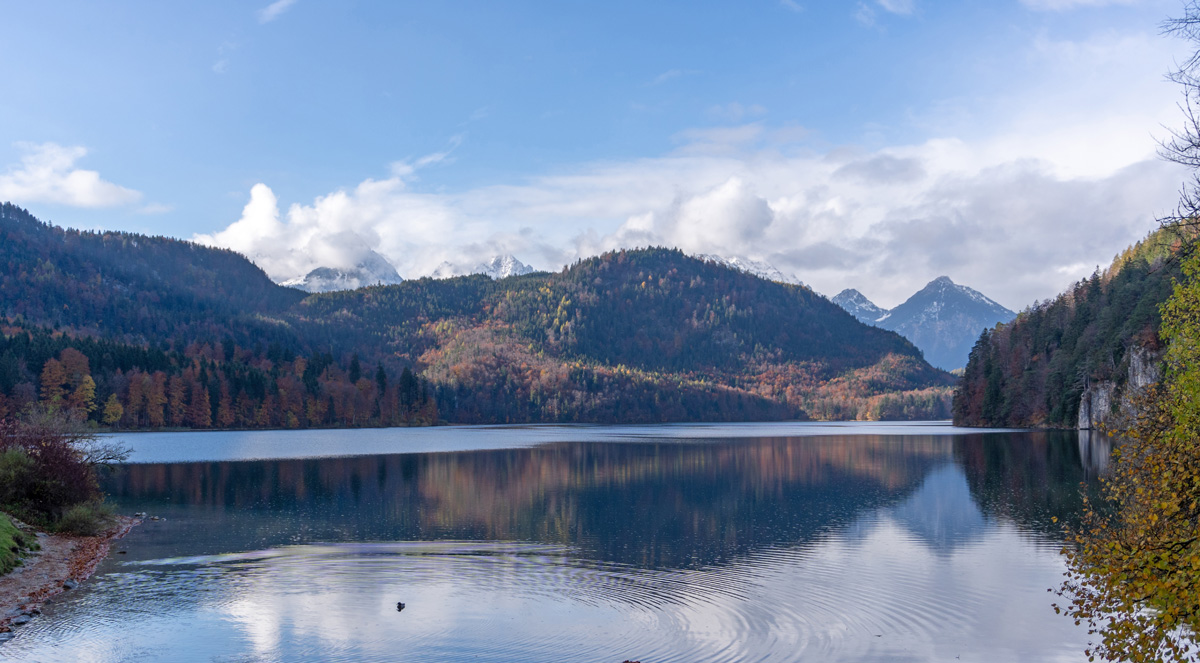 Neuschwanstein, View to the Bavarian Alps from Schwangau