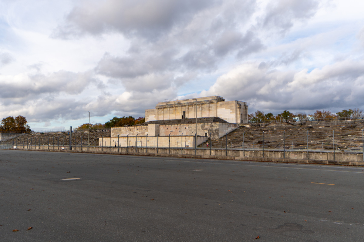 Zeppelin Field: The site of the Nuremberg Party Rallies, The original podium (With Nazi emblems removed)