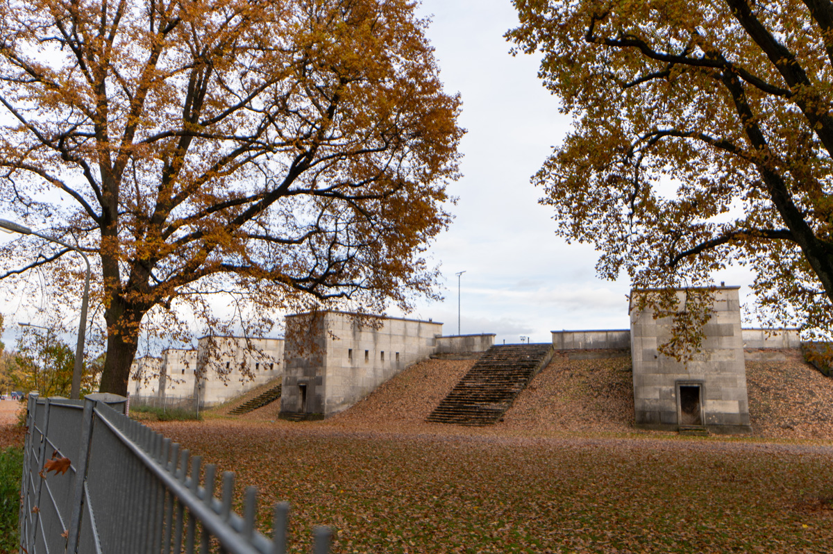 Zeppelin Field: The site of the Nuremberg Party Rallies, Entry steps, etc, at edge of Zeppelin Field