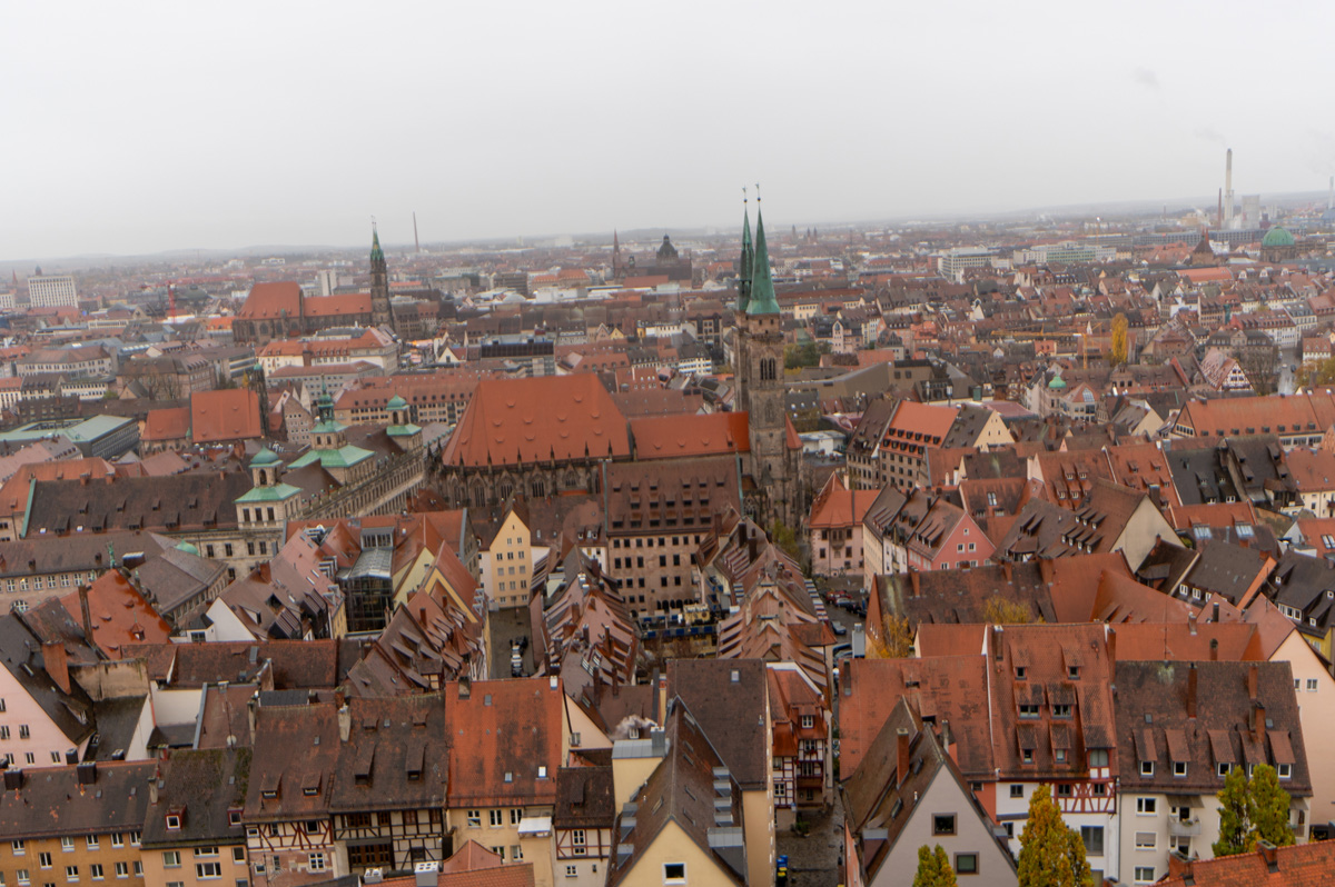 Nuremberg  Kaiserburg (Imperial Castle), Old Nuremberg from Sinwell Tower