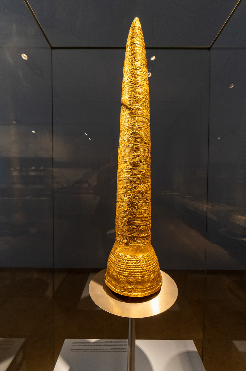 Nuremberg: German National Museum, Bronze Age Gold Hat (11th-9th c BC) Made from a single 310 g (11 oz) piece of gold