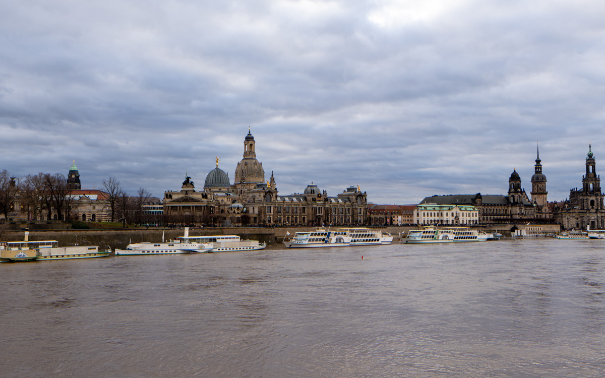 Around Dresden, Dresden center, from across the Elbe