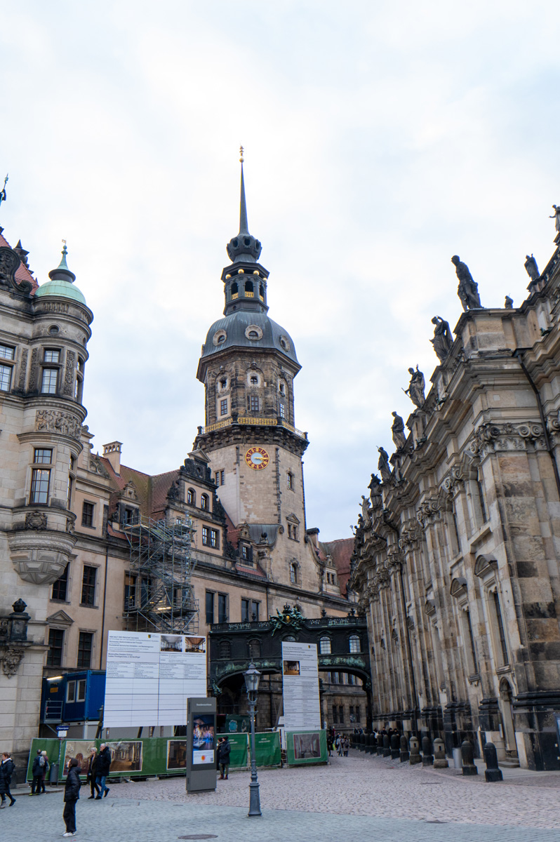 Dresden: Residenzschloss (Royal Palace, Residenz (on left) & Tower