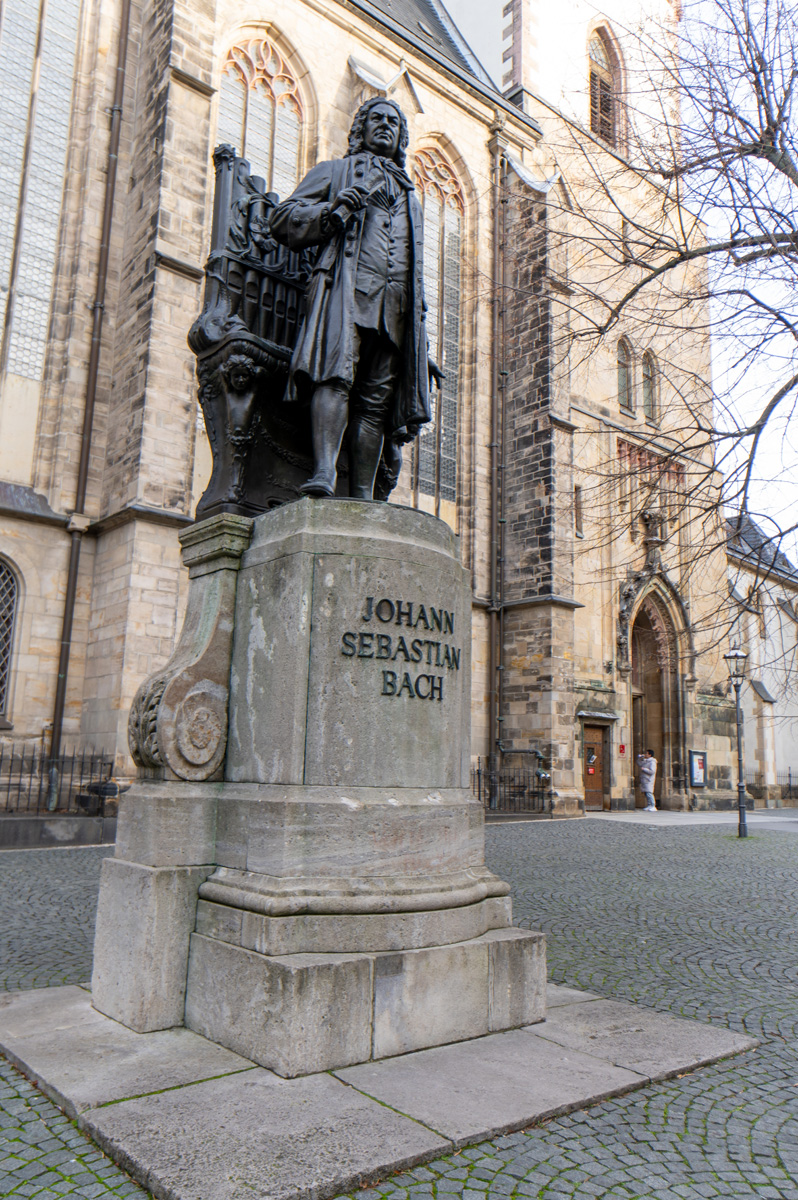 Around Leipzig, J S Bach statue