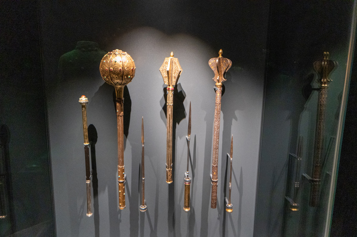 Krakow: Wawel Castle, Ceremonial maces, etc, 17th-18th c