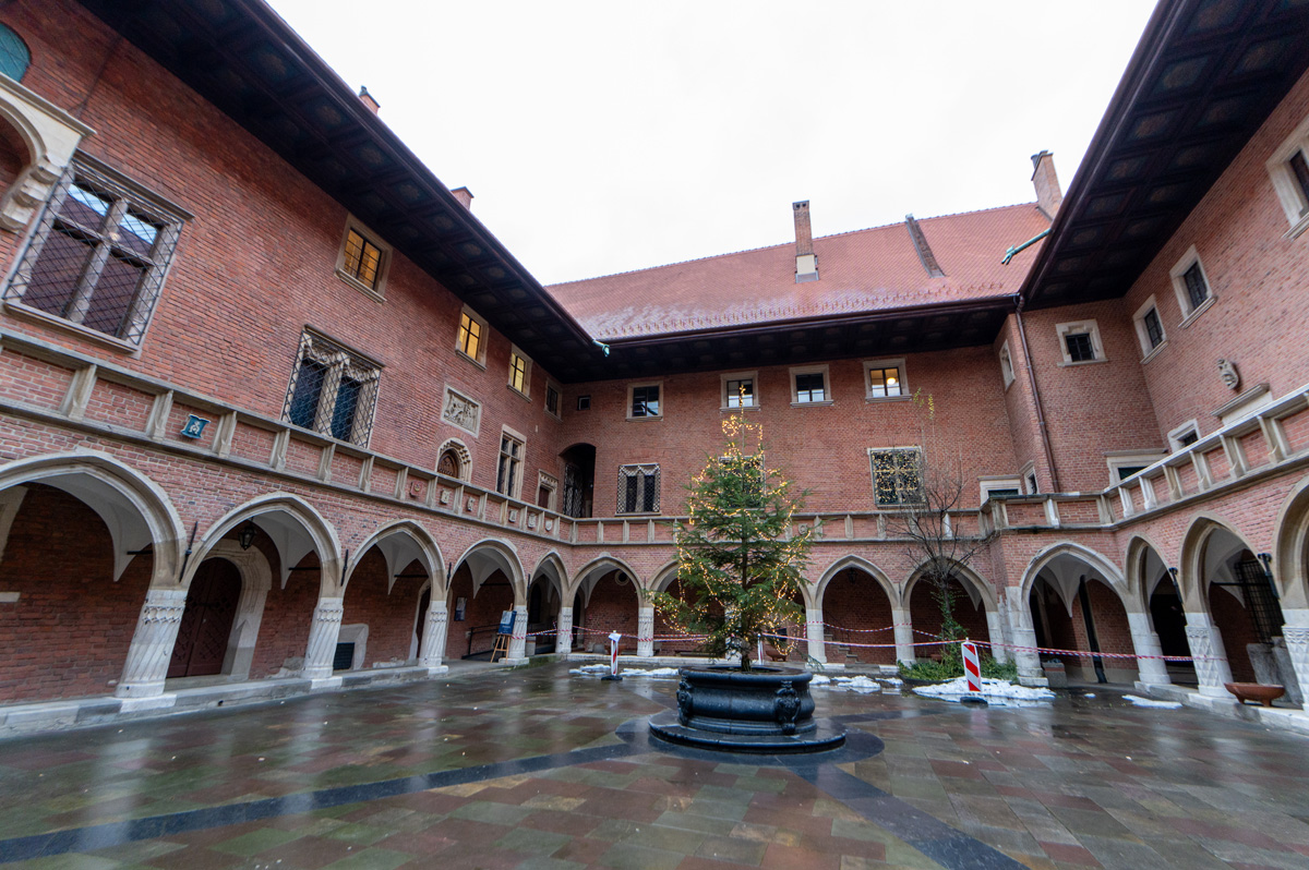 Around Krakow, Collegium Maius courtyard