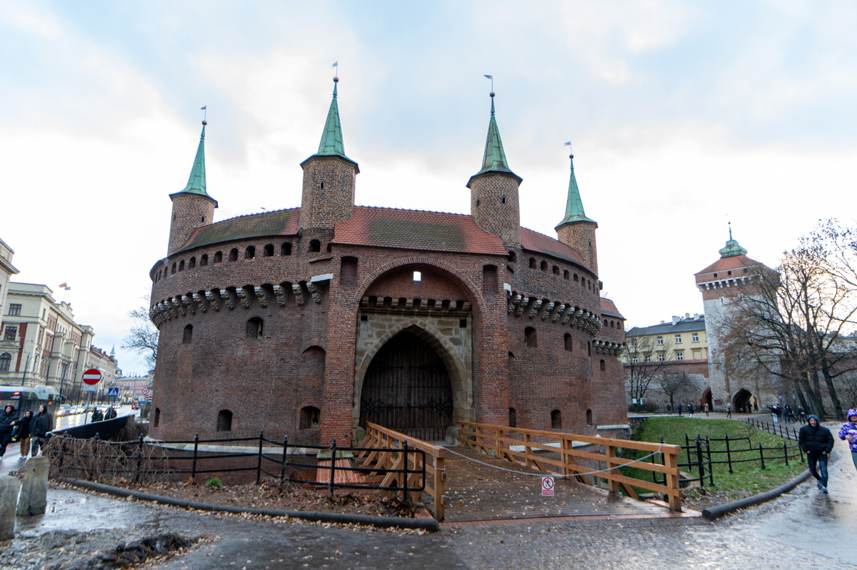 Around Krakow, Redbrick Barbican Exterior, 1498