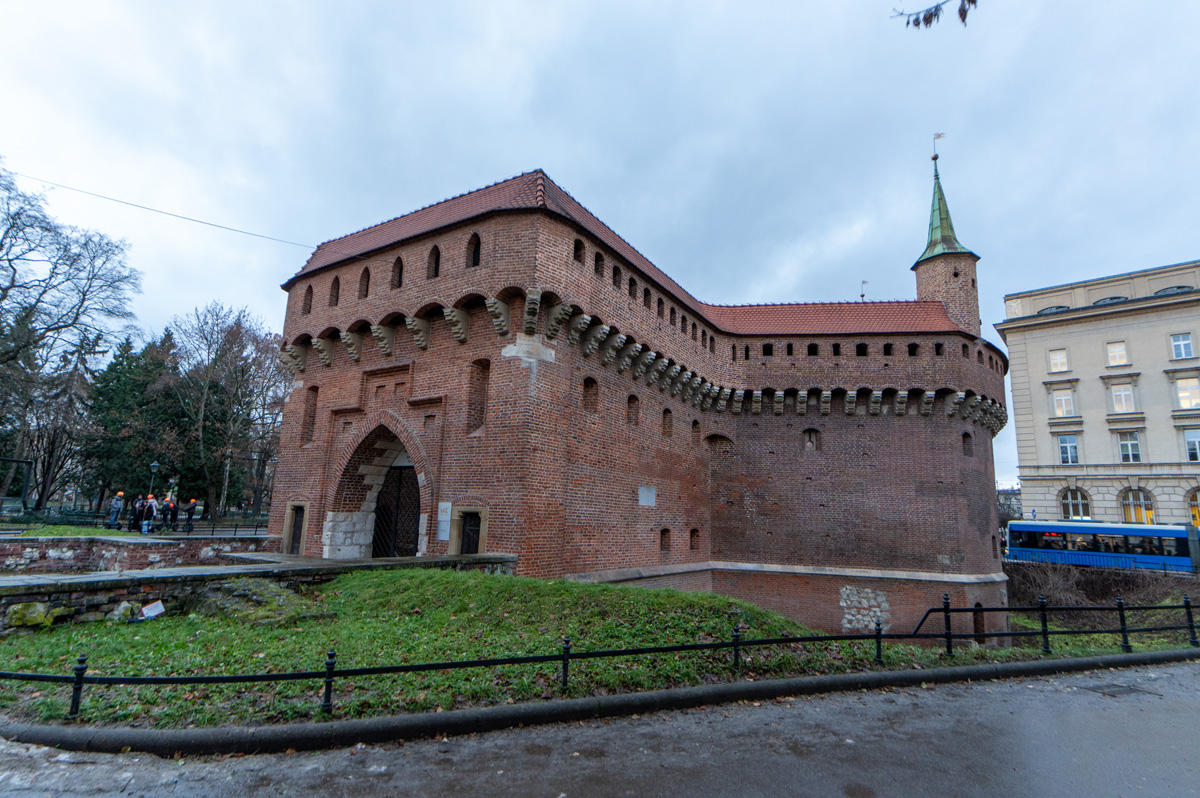 Around Krakow, Barbican city interior side