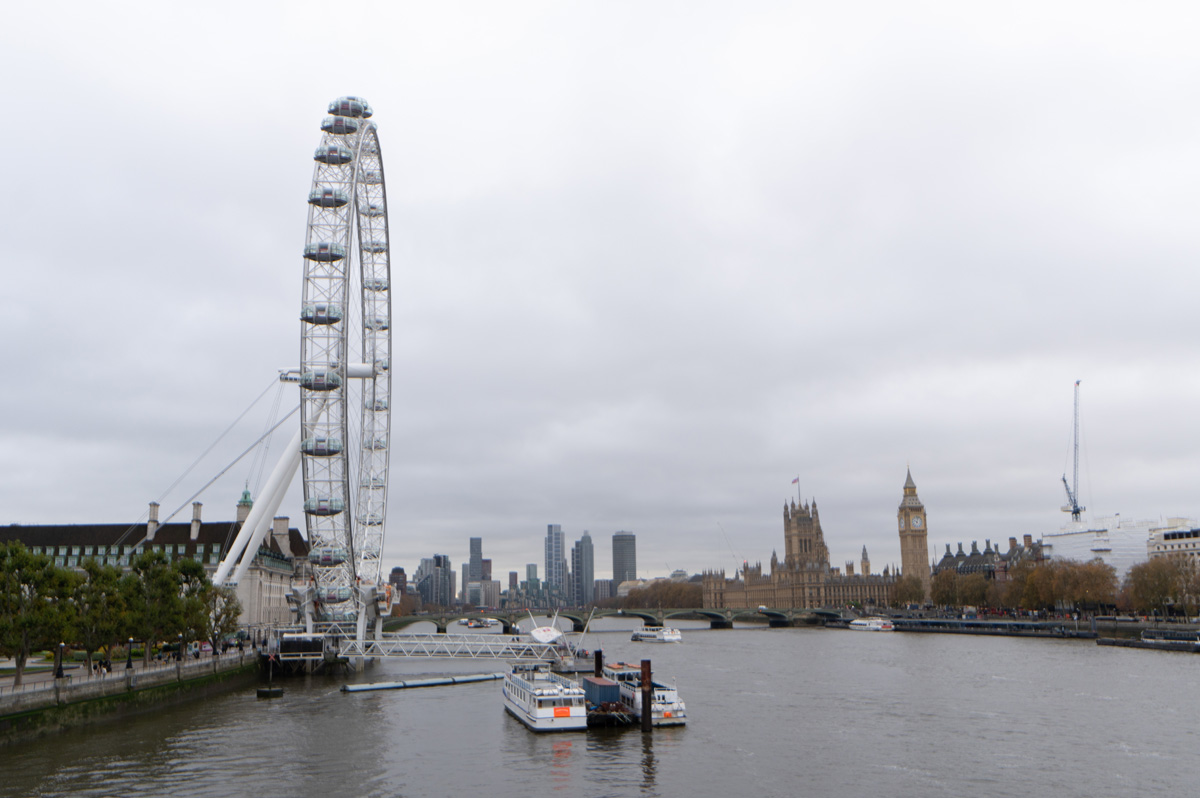 London, November 2023, View from Hungerford Bridge