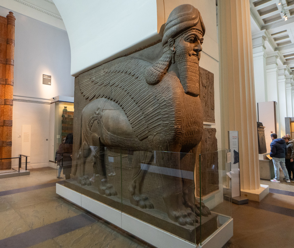 British Museum: Six Lamassu, Lamassu #2R.  Winged Lion