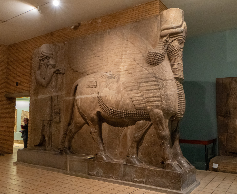 British Museum: Six Lamassu, Lamassu #3R.  Winged Bull
