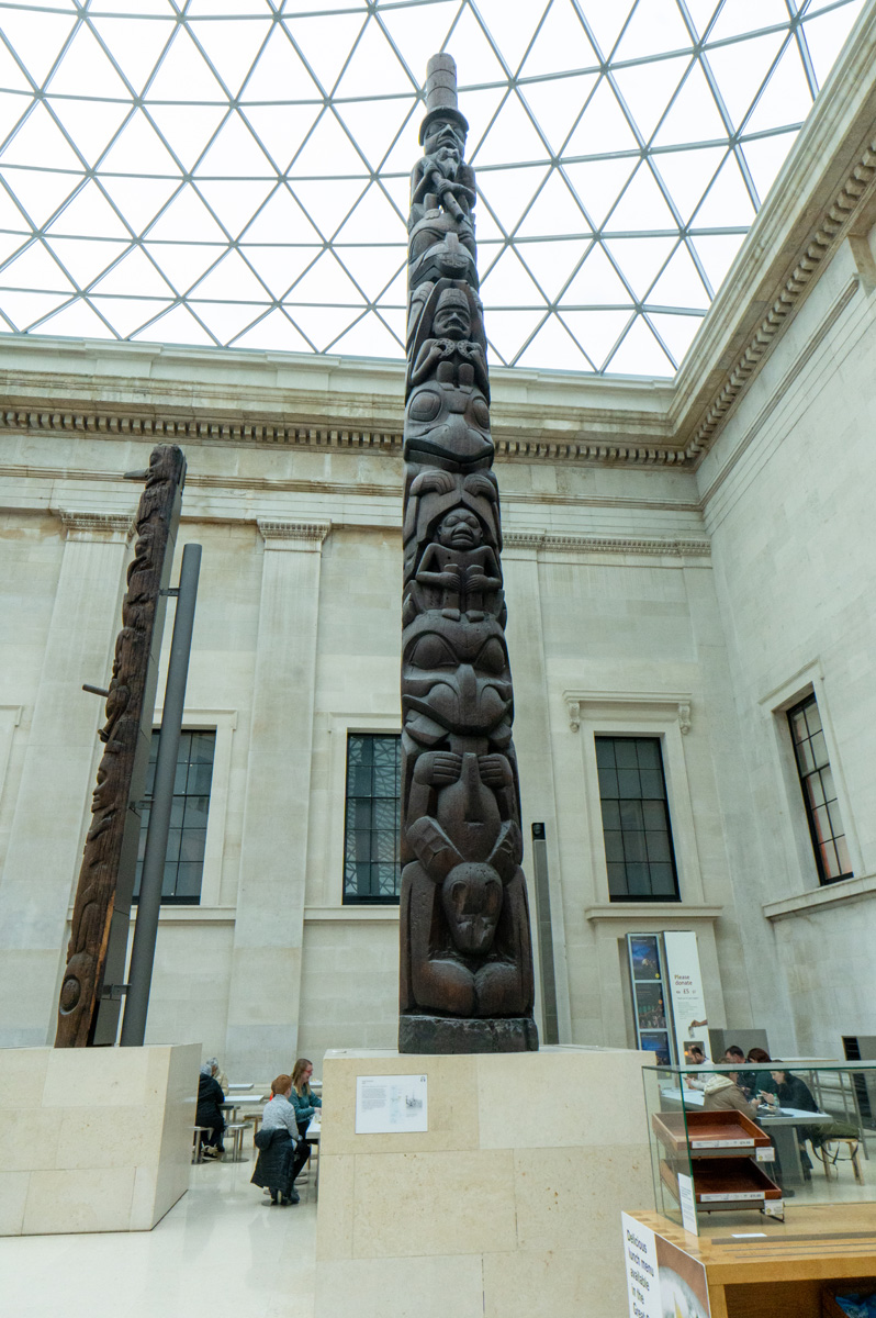 London: British Museum, House Frontal Pole, ~850, British Columbia