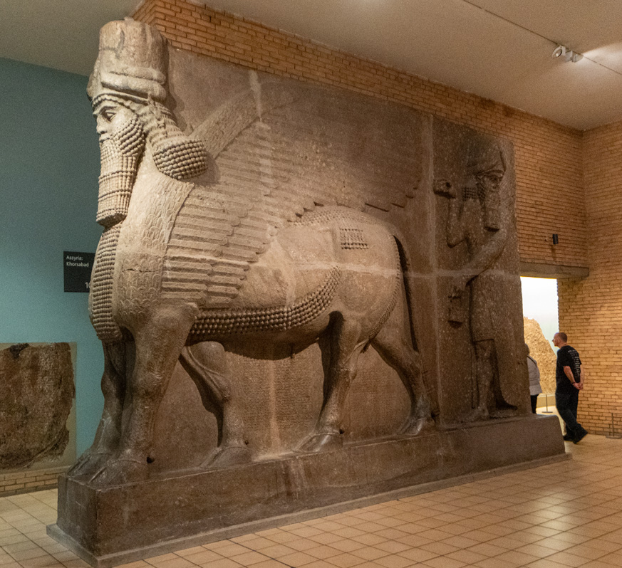 British Museum: Six Lamassu, Lamassu #3L.  Winged Bull