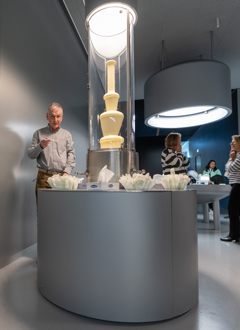 Lindt Home of chocolate, Tasting Area #1 (White Chocolate Fountain)