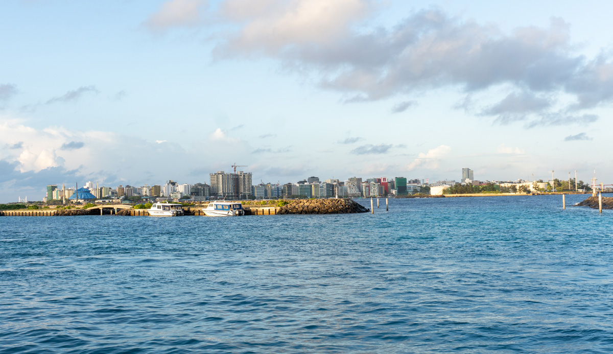 Male, Maldives, View from airport to Malé