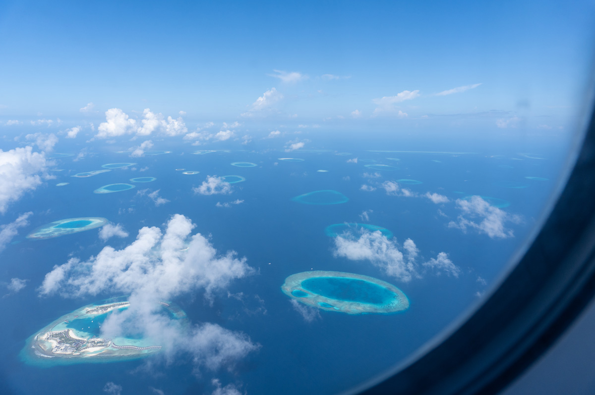 Male, Maldives, View over atolls