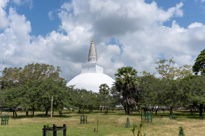 Ruvanvelisaya Stupa (from 2nd c BCE), Anuradhapura, 2023 Sri Lanka++