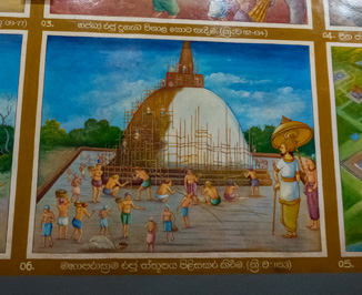 Modern depiction of Abhayagiri Stupa restoration in 1153, Anuradhapura, 2023 Sri Lanka++