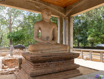 Revered Samadhi Buddha statue (6th c), Anuradhapura, 2023 Sri Lanka++
