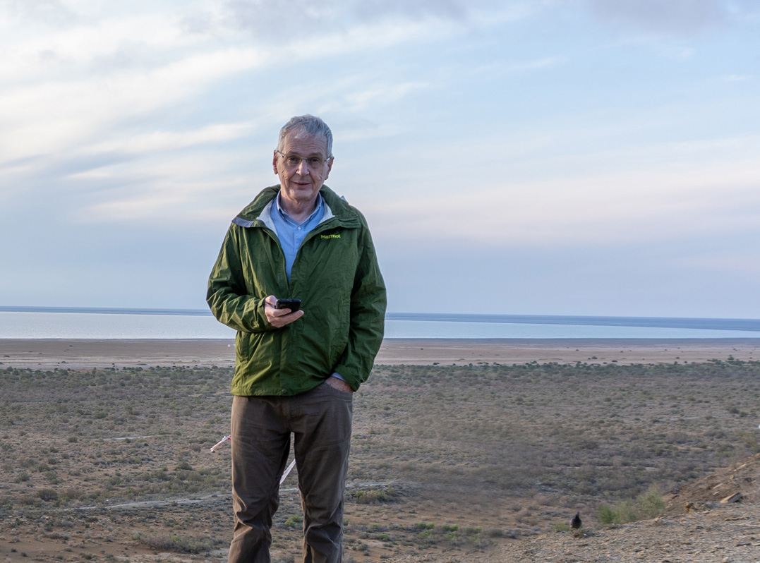 The Aral Sea, at the Yurt Camp, Graham at the Aral Sea