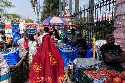 Crowded street market, Dhaka, Bangladesh - March 2024