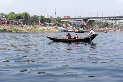 Across the Buriganga river, Dhaka, Bangladesh - March 2024