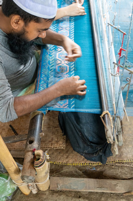 Multi-layered weaving, Sonārgaon Tour, Bangladesh - March 2024
