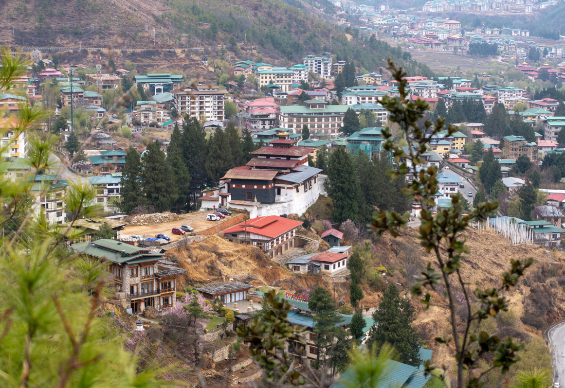 Thimphu, View over Changangkha Lhakhang