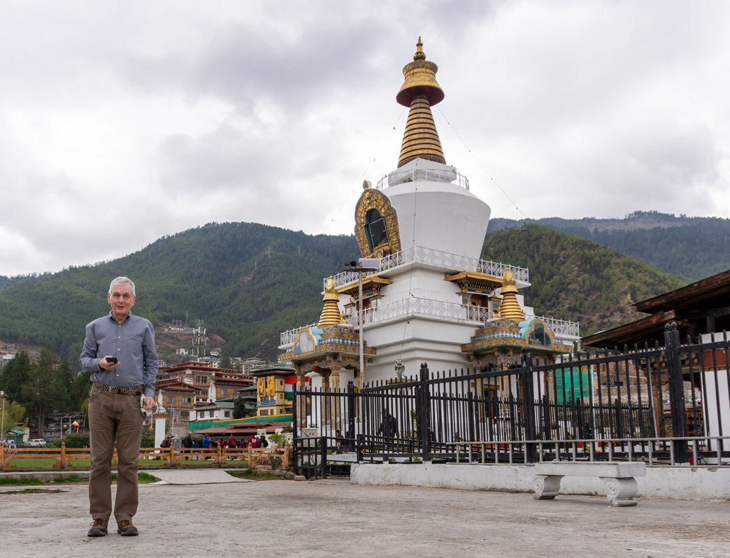 Thimphu, Graham at Memorial Chorten