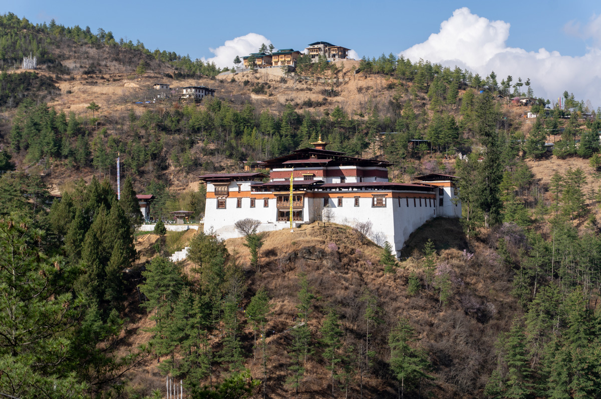 Thimphu, View to Semtoka Dzong