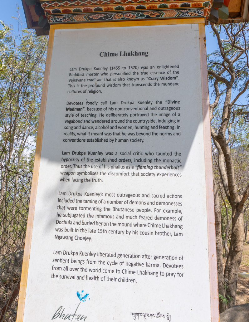 Chimi Lhakhang: The temple of the Divine Madman, Lama Drukpa Kunley, the Divine Madman