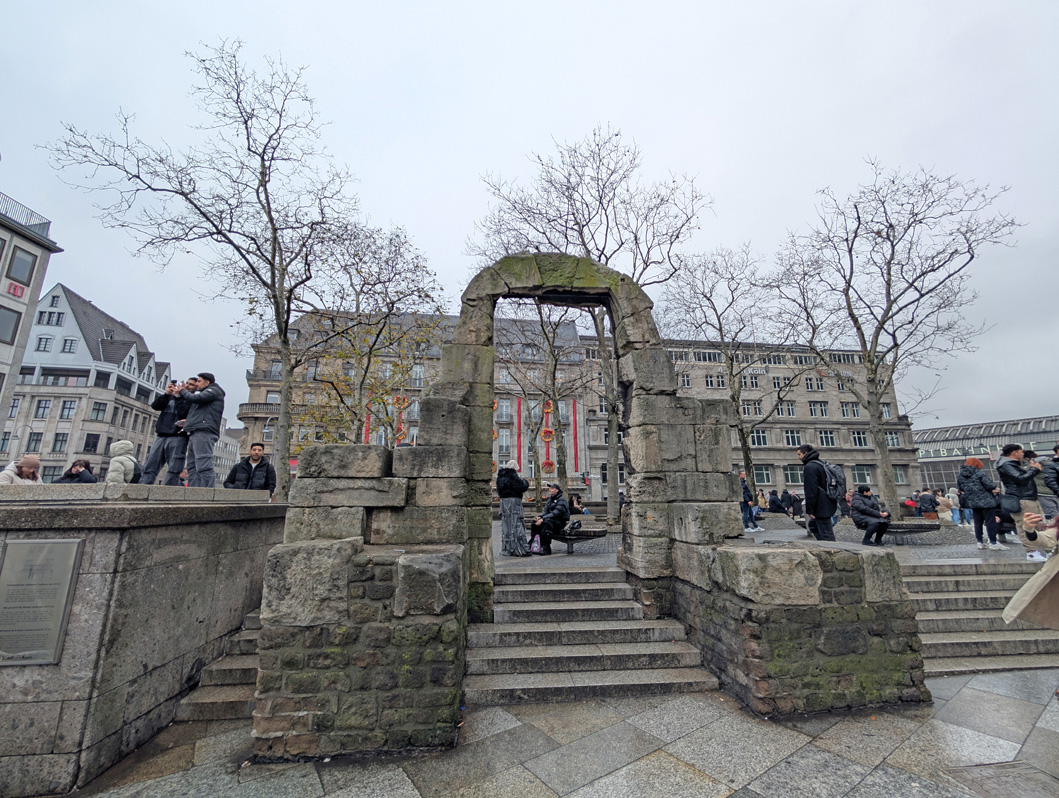Around Cologne, Arch from the North Gate of Roman walls (~50 AD)