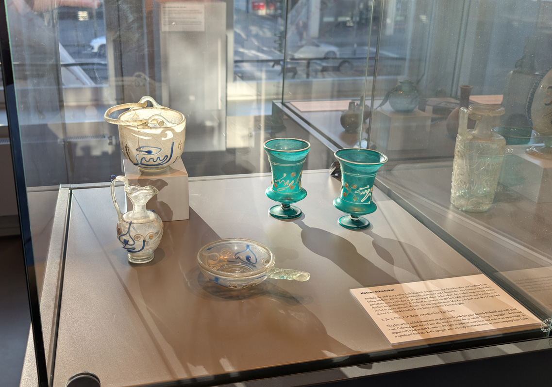 Cologne: Römisch-Germanisches Museum, Delicate Glassware Roman Cologne had a significant glass making industry