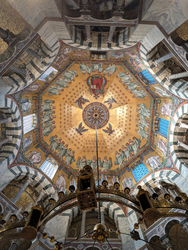 Aachen Cathedral, View up to Octagon dome