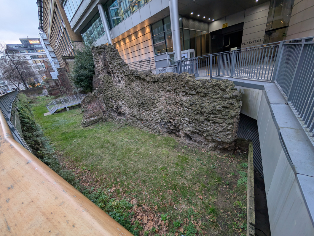 London: Roman Londinium, "Roman Fort Ruins" Noble St (North End)