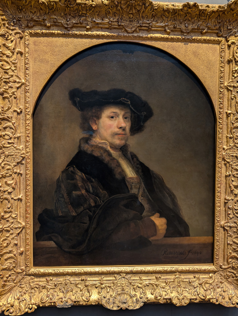 London: National Gallery, Rembrandt.  Selt Portrait at 34 (1640)