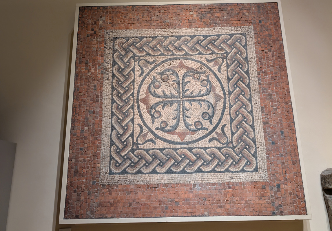British Museum: Roman Britain, Roman Mosaic.  3rd c AD London, Bank of England.