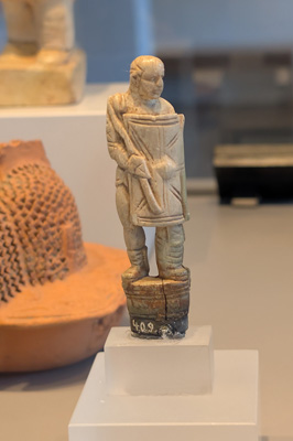 Nicely carved small warrrior, Cologne: Römisch-Germanisches Museum, Cologne++, December 2024
