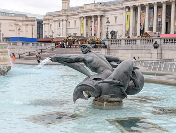 Trafalgar Square: 1930s Merman, London, Cologne++, December 2024