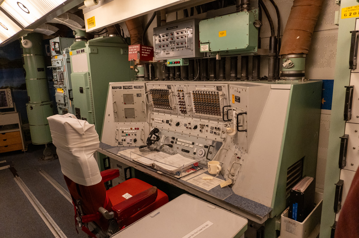 Ronald Reagan Minuteman Missile Site, North Dakota, Command Console #2 This one has the red lock-boxes for sealed orders