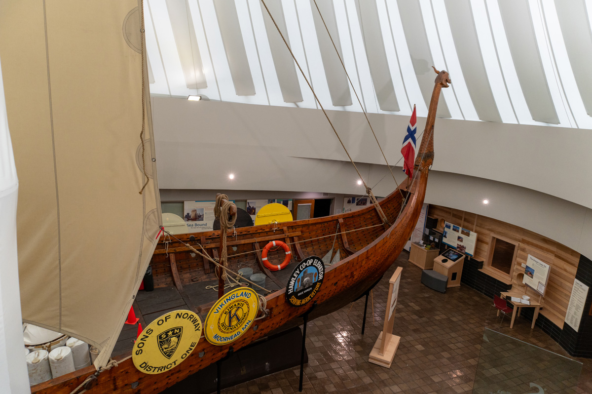 Around Fargo, Replica Viking ship Which was successfully sailed from New York to Norway.