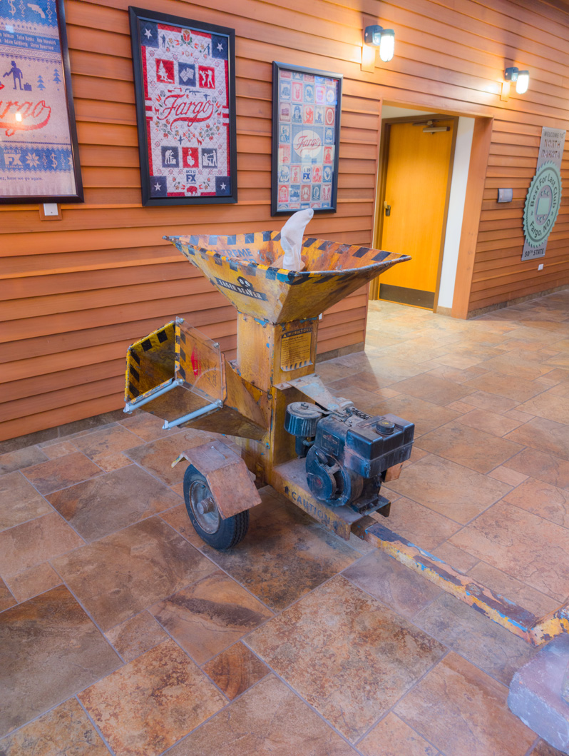 Fargo Visitor Center, August 2024, The original <i>Fargo</i> wood chipper
