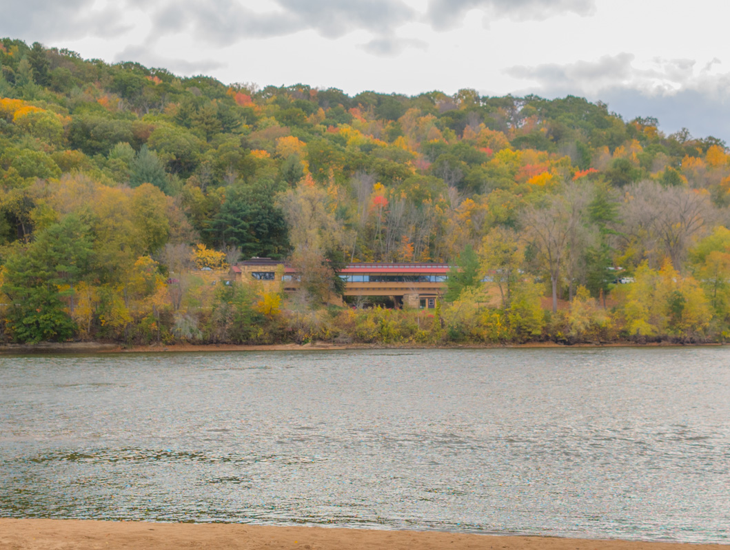 Taliesin, Wisconsin, Taliesin Visitor Center Designdc by FLW as "The Riverside Terrace Restaurant"