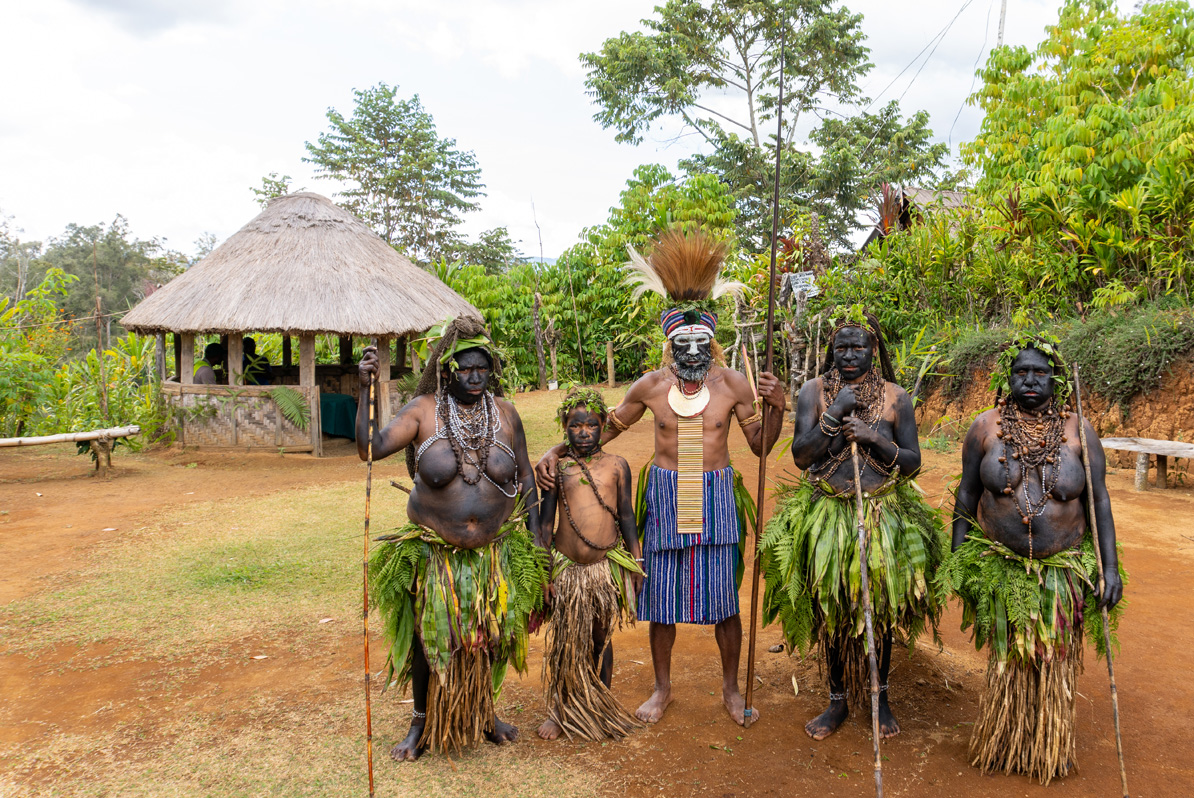 Rondon Ridge Day One: Cultural Shows, "Chief" with "wives" and son (?)