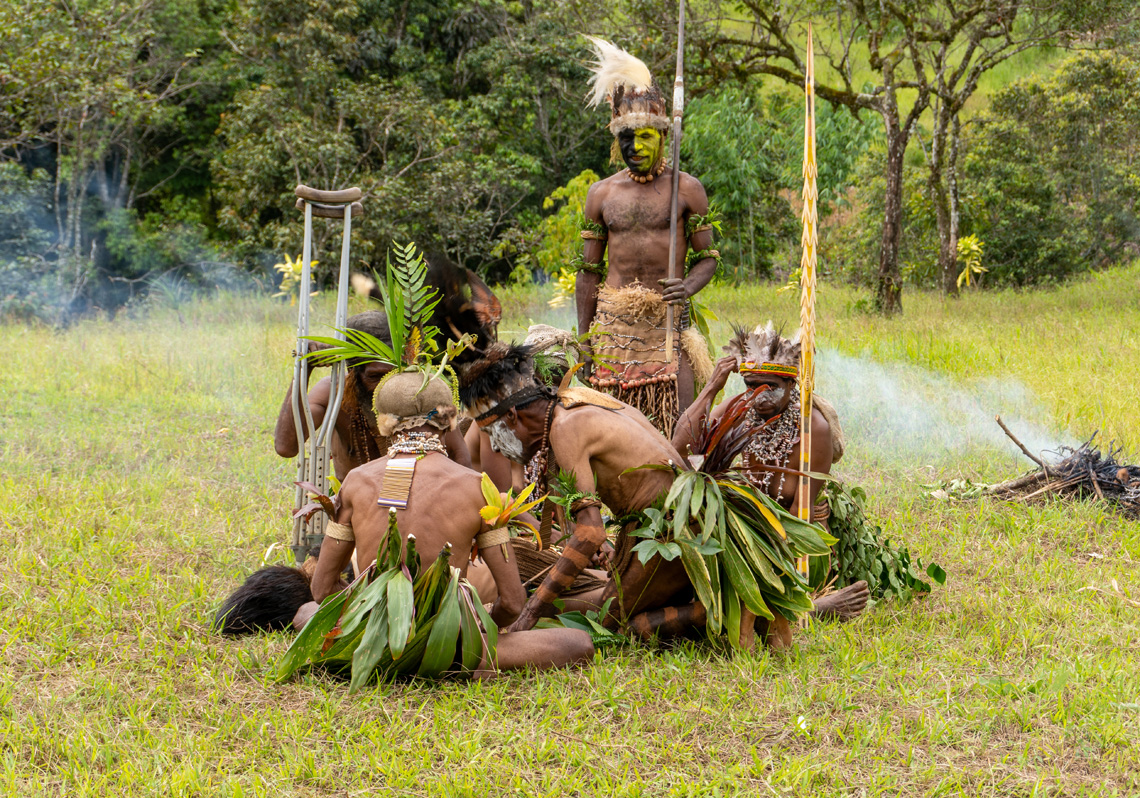 Rondon Ridge Day Two: Cultural Shows, A witch doctor heals an injured fighter