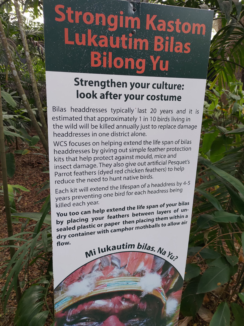 Port Moresby Nature Park, Steps to enhance feather lifetimes Thus helping to protect the birds!