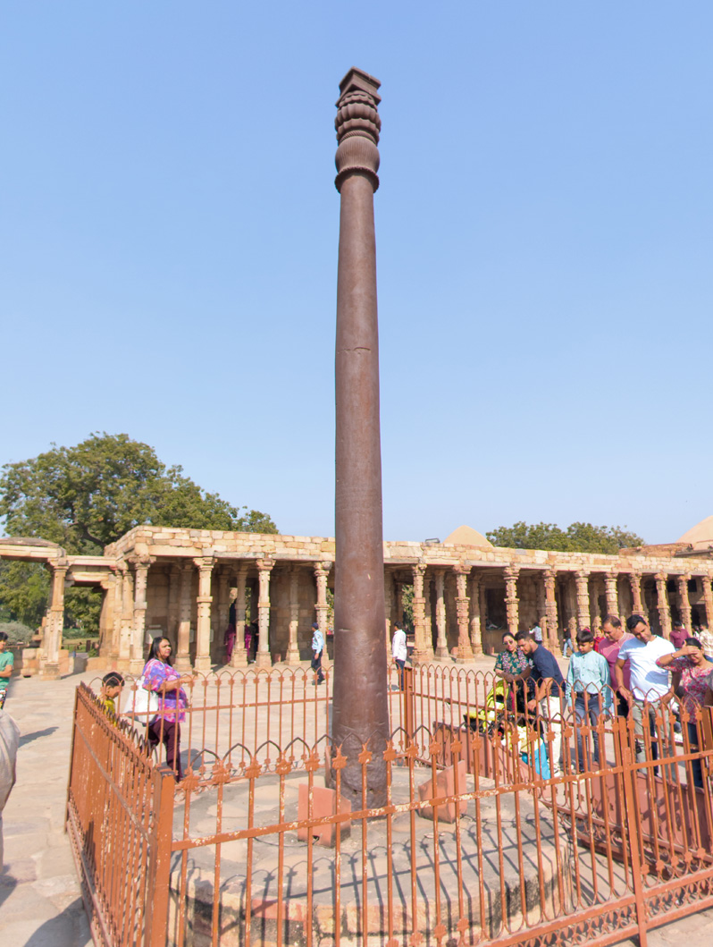 Delhi: Qutb Minar, The famed Iron Pillar <I>Probably</i> from the 4th c AD
